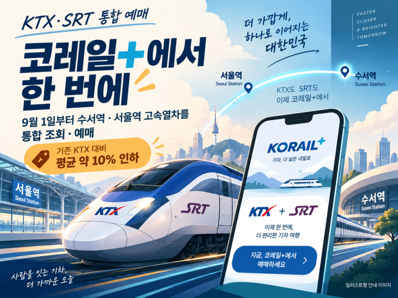 KTX·SRT 통합 후 예매는 어디서?｜코레일+ 앱과 달라진 요금 확인