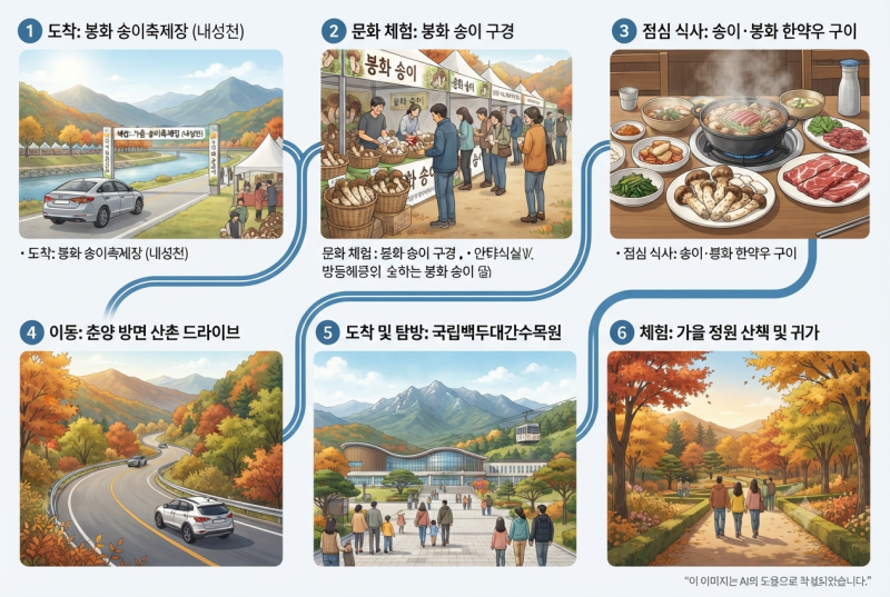 봉화 송이 여행｜송이축제·봉화한약우·국립백두대간수목원 가을 코스