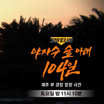 그것이 알고 싶다 1505회 제주 부 경장 암장 사건 그알 야자수 숲 아래 104일 장미란 사건