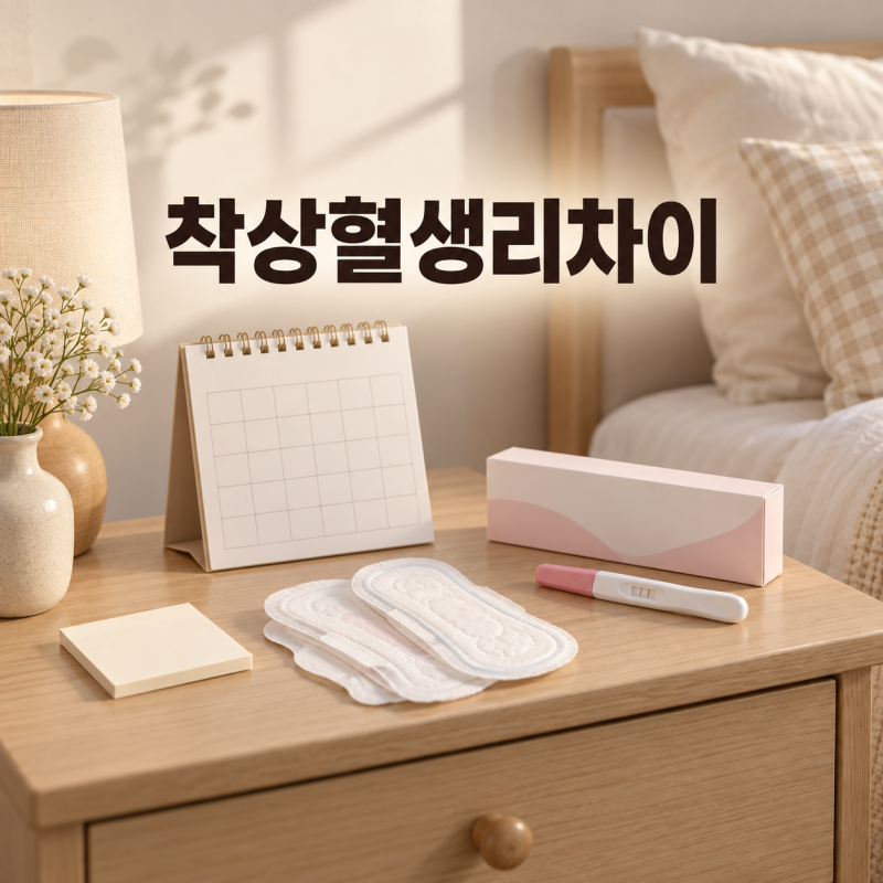 착상혈 생리차이, 헷갈릴 때 확인할 양·기간·통증 기준