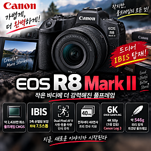 캐논 R8 Mark2 드디어 공개, R8에서 가장 아쉬웠던 이것까지 넣었다