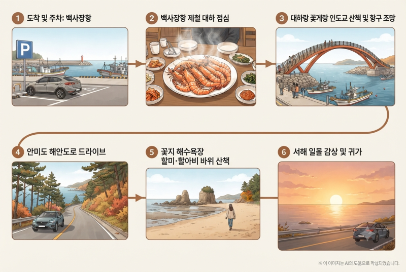 태안 백사장항 대하축제 여행｜안면도 대하 먹고 꽃지해수욕장 일몰까지
