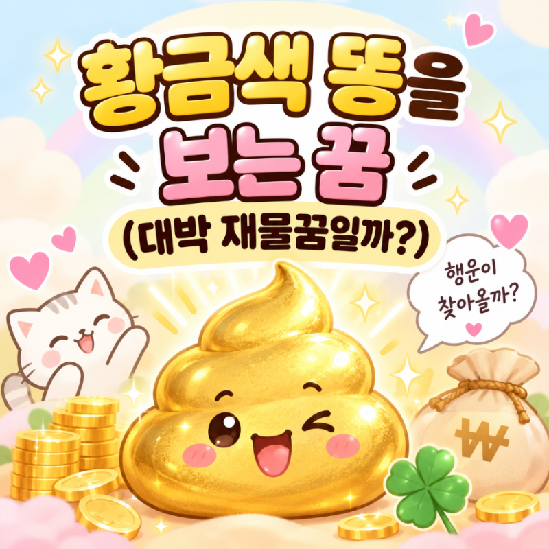 ❤️ 황금색 똥을 보는 꿈 (대박 재물꿈일까? 황금똥 꿈해몽 총정리)