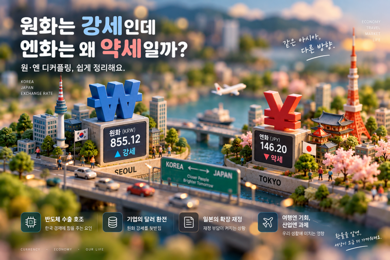 엔저 현상 이유 총정리, 한국 원화와 일본 엔화가 갈린 배경