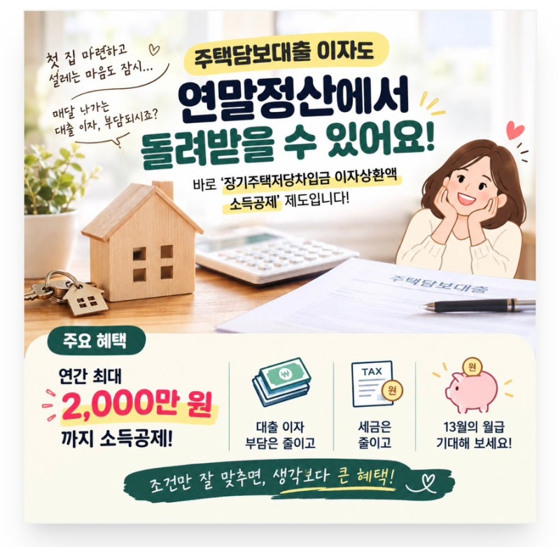 장기주택 저당차입금: 사회초년생 첫 집살 때 필수! 주택담보대출 이자소득공제 최대 2,000만 ....