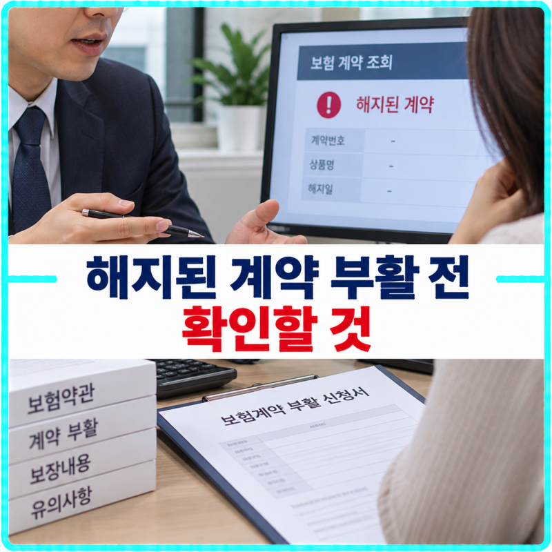 보험료 몇 달 밀렸는데 보험이 실효됐다면? 해지된 계약 부활 전 확인할 것