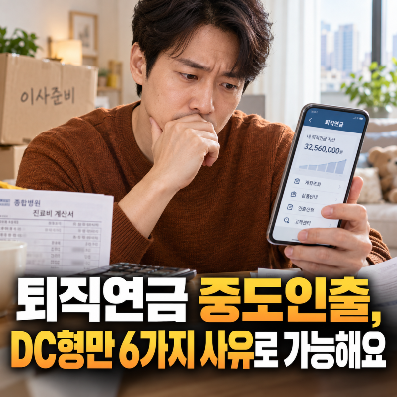 퇴직연금 중도인출 사유, DC형만 되는 경우 총정리