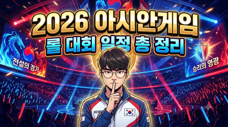 2026 나고야 아시안게임 리그오브레전드 롤 대회 경기 일정 총정리