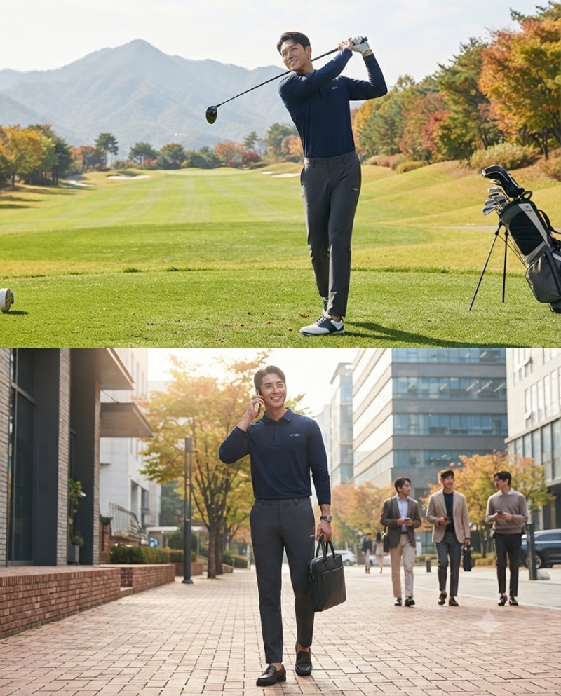 안다르 에어리핏 맨즈 폴로 롱슬리브, 안다르 맨즈와 안다르 남자 티셔츠로 완성한 쾌적한 ....