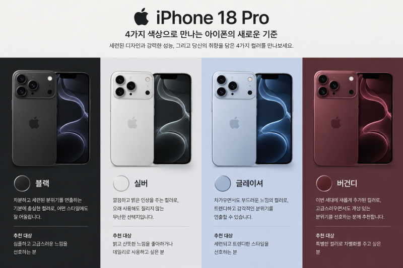 아이폰18 프로 일반개통 총정리 색상·특징·통신사별 가격·요금제·구매 주의사항