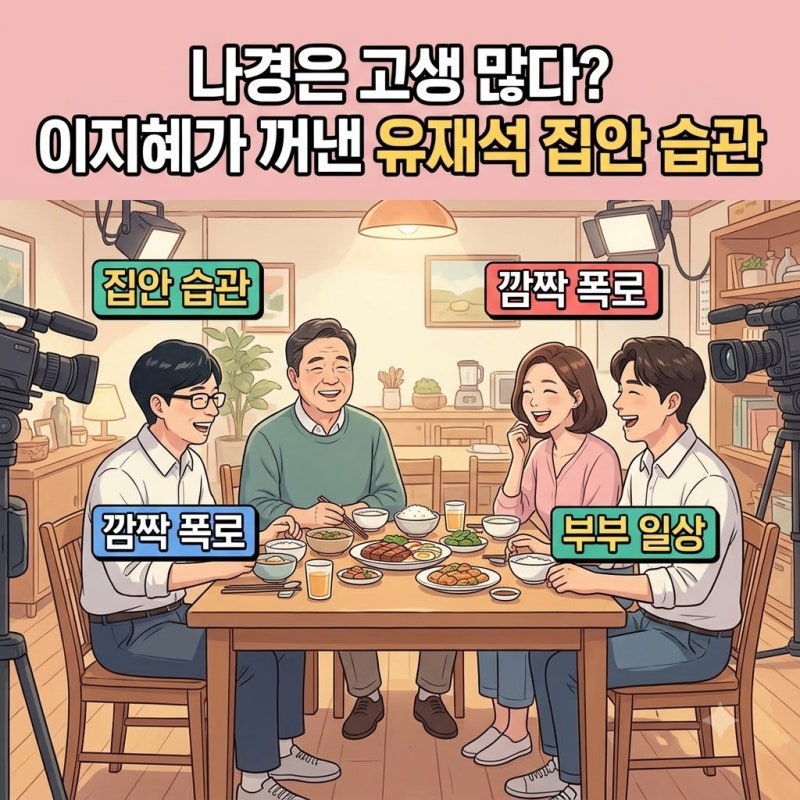 이지혜 유재석 집안 습관 폭로, 나경은 고생 많다는 말이 주목된 이유