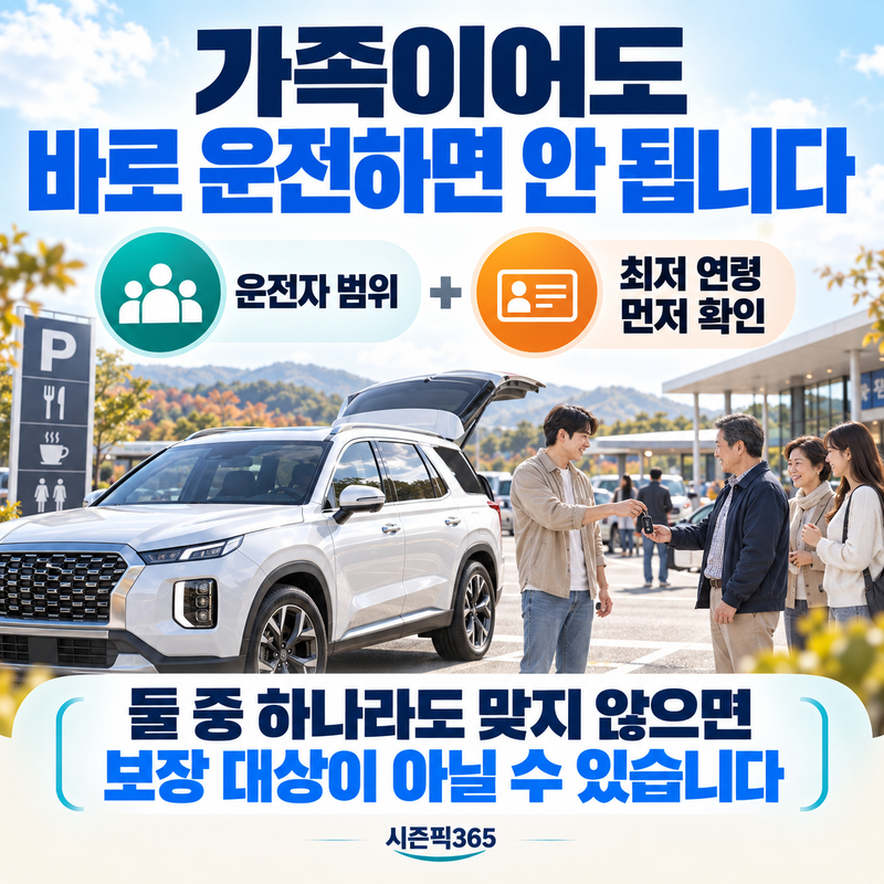 가족이 내 차 운전할 때 자동차보험, 출발 전날과 당일 준비가 다릅니다