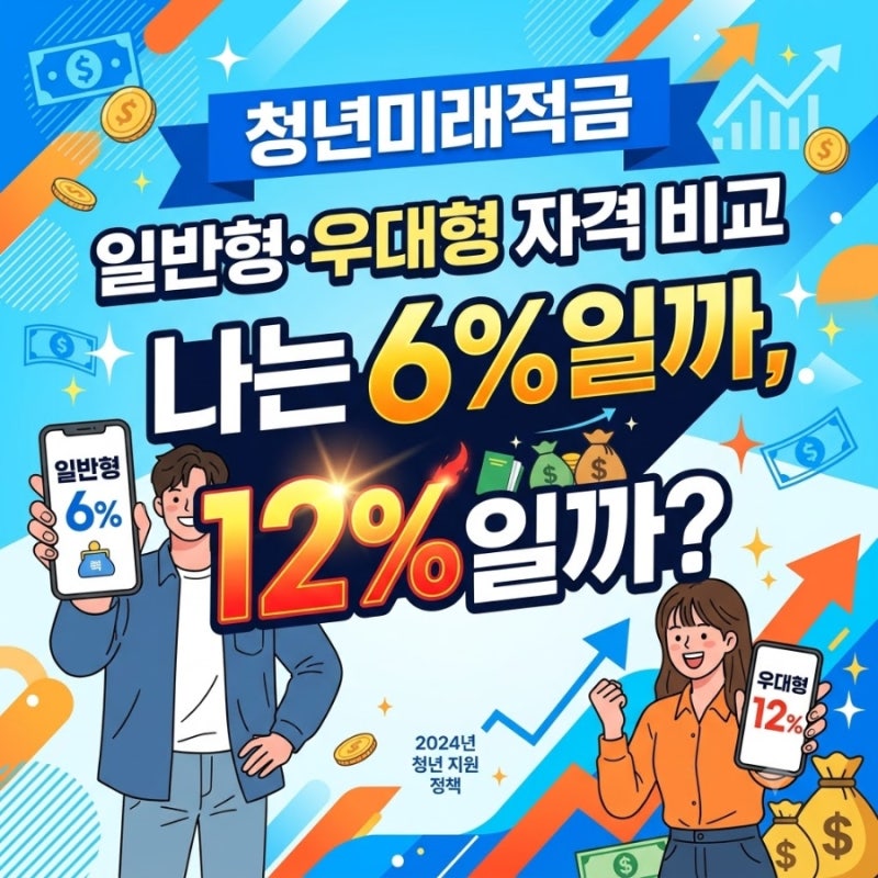 청년미래적금 일반형·우대형 자격 비교｜나는 6%일까, 12%일까?