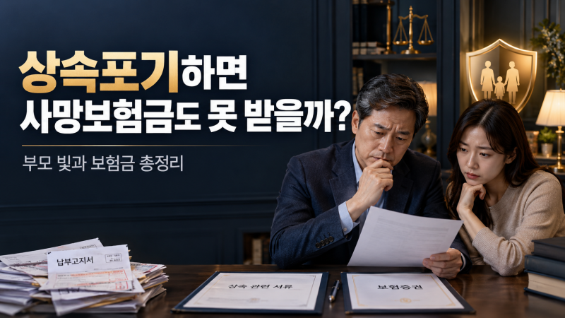 상속포기하면 사망보험금도 못 받을까? 부모 빚과 보험금 총정리