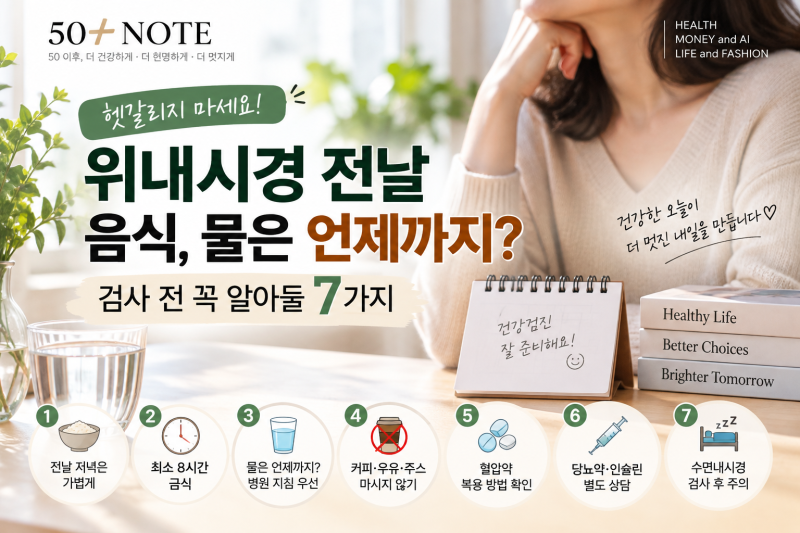 위내시경 전날 음식, 물은 언제까지? 검사 전 꼭 알아둘 7가지