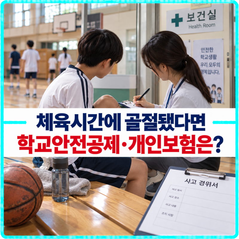 학교 체육시간에 넘어져 골절됐다면? 학교안전공제와 개인보험 확인 순서