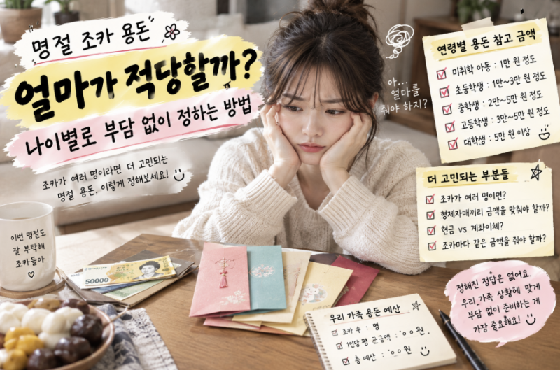 명절 조카 용돈 얼마 줘야해? 딱 정해보자