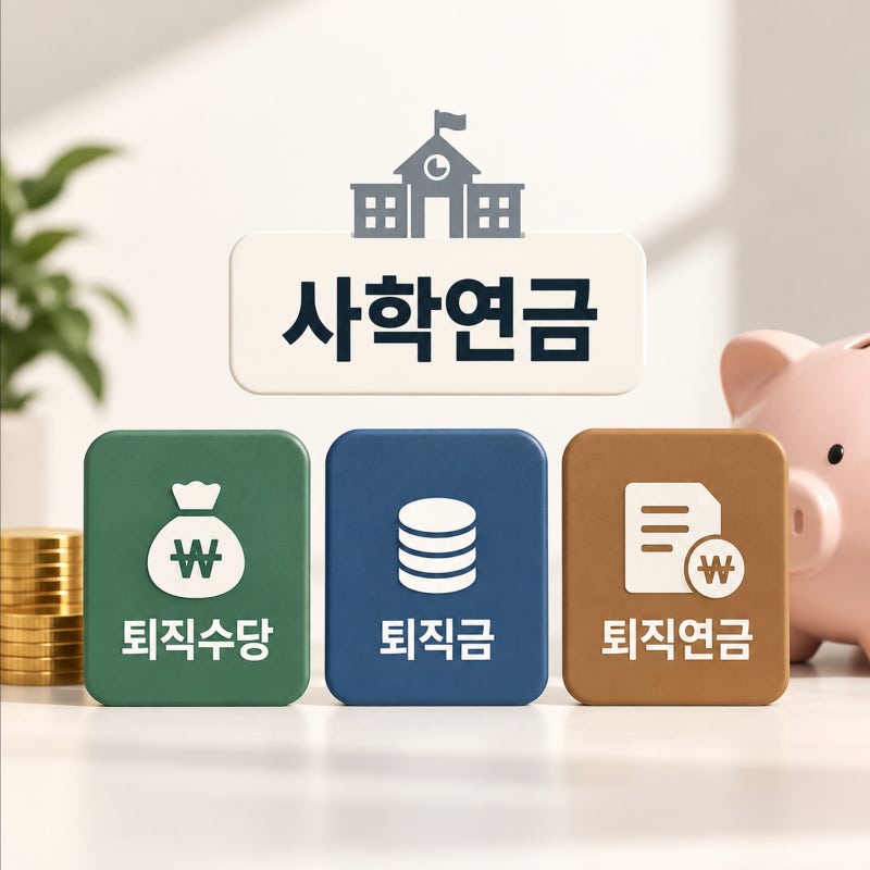 사학연금 퇴직하면 얼마 받을까? 퇴직수당 퇴직금 퇴직연금 일시금 차이