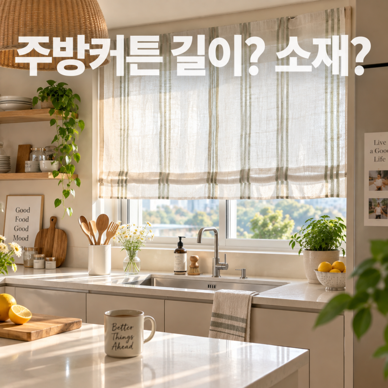주방커튼 종류 바란스 카페커튼 고르는 법, 길이부터 소재까지