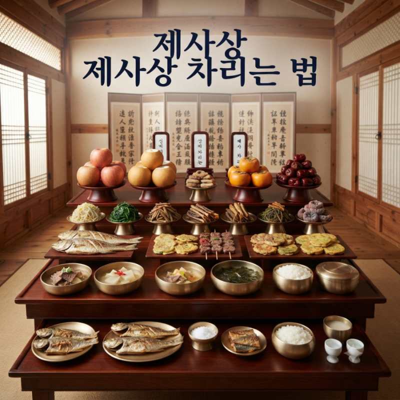 제사상 차리는 법 음식 위치는? 홍동백서 조율이시 어동육서 쉽게 정리