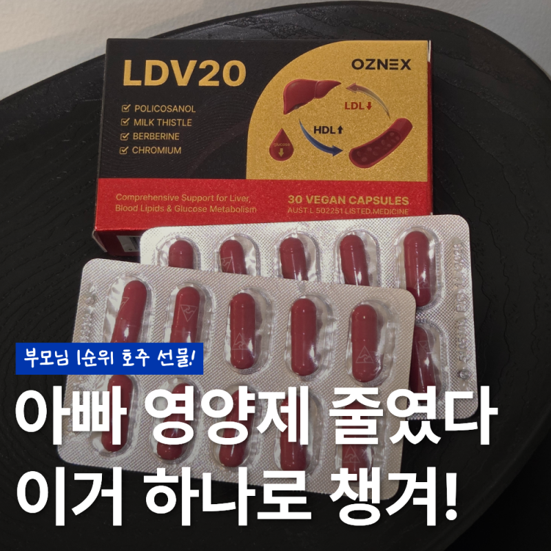 호주 영양제 추천 ｜ 간·혈관·혈당 멀티 케어 OZNEX LDV20 진짜 선택하는 이유