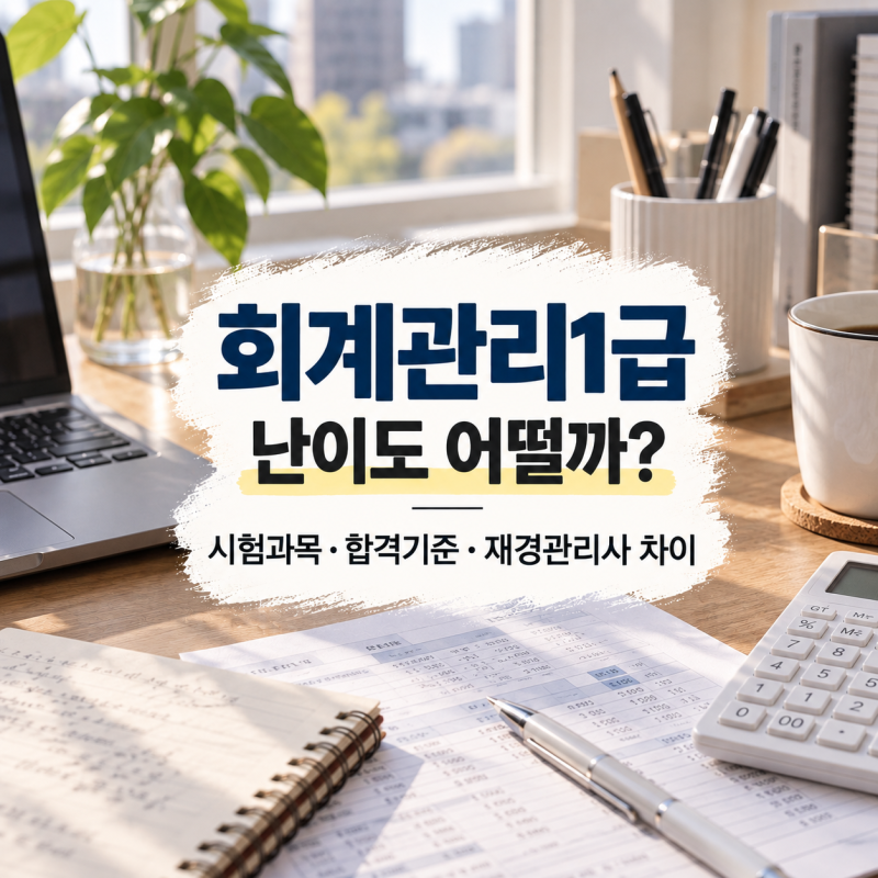 회계관리1급 난이도 어떨까? 시험과목·합격기준·재경관리사 차이