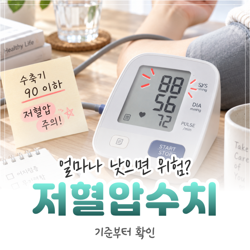 저혈압 증상, 어느 수치부터 위험할까? 원인·대처법 정리