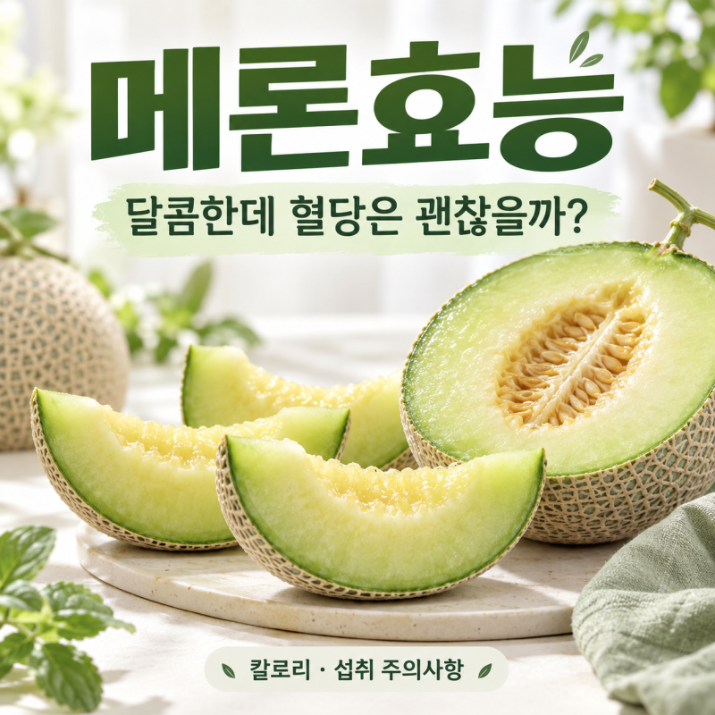 메론효능, 달콤한데 혈당은 괜찮을까? 칼로리와 섭취 주의사항