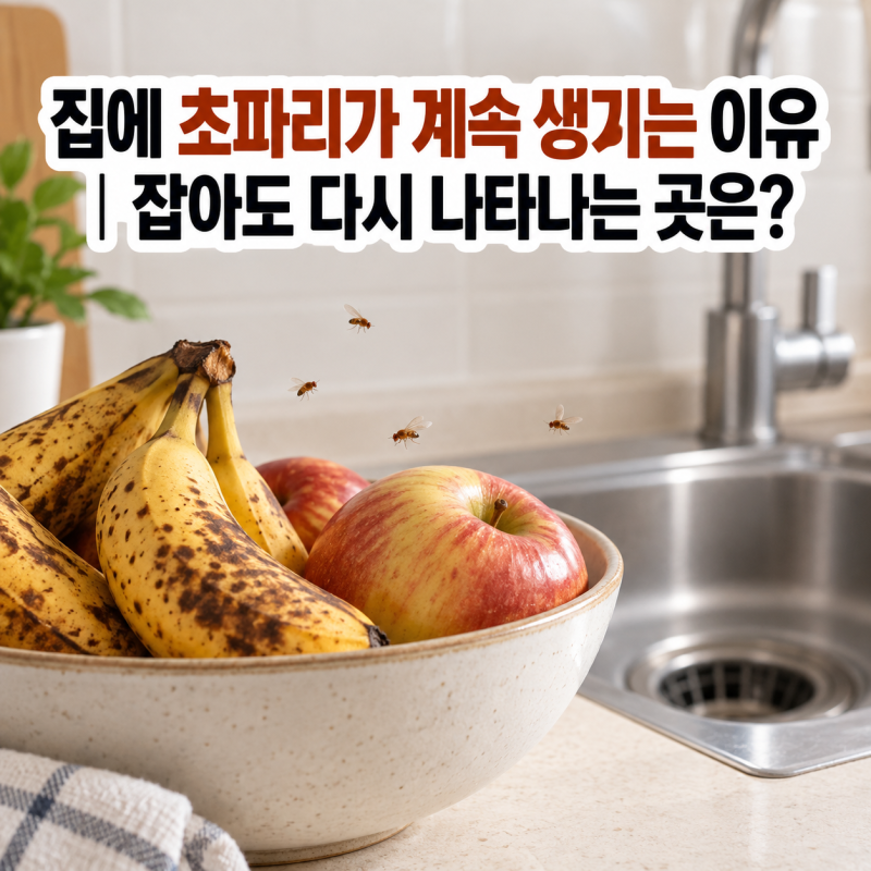 집에 초파리가 계속 생기는 이유｜잡아도 다시 나타나는 진짜 발생지는?