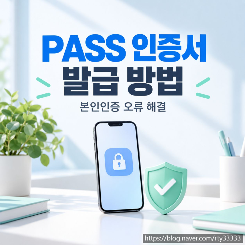 PASS 인증서 발급 방법과 휴대폰 본인인증 오류 해결