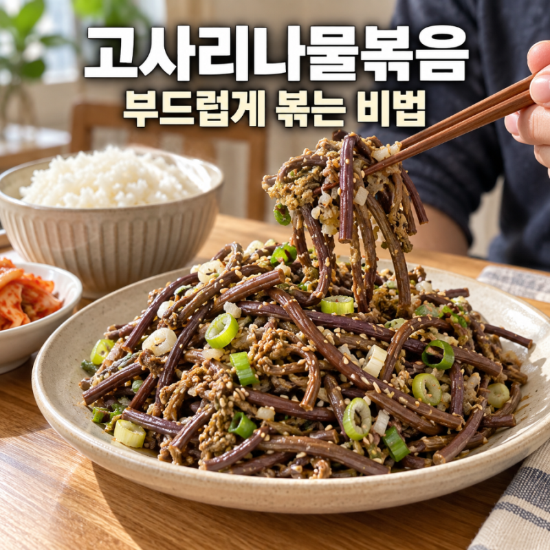 고사리나물볶음 이것 넣으면 부드러워요 고사리볶음 만드는 법