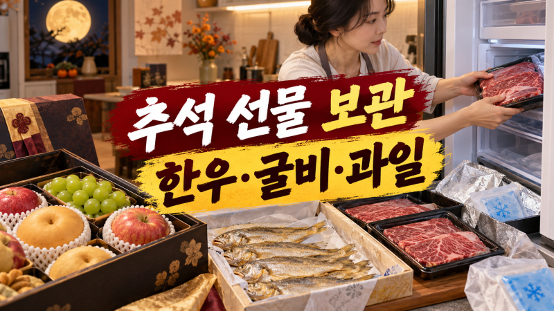추석 선물 한우·굴비·과일 받았을 때 바로 보관하는 법