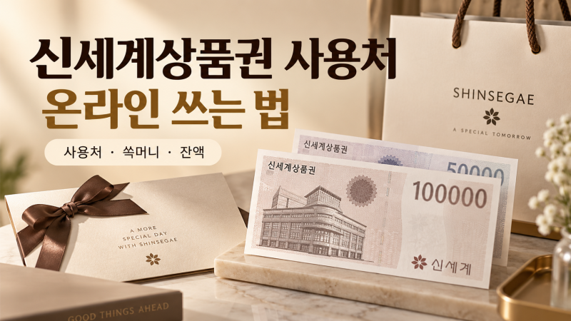신세계상품권 사용처와 온라인 쓰는 법