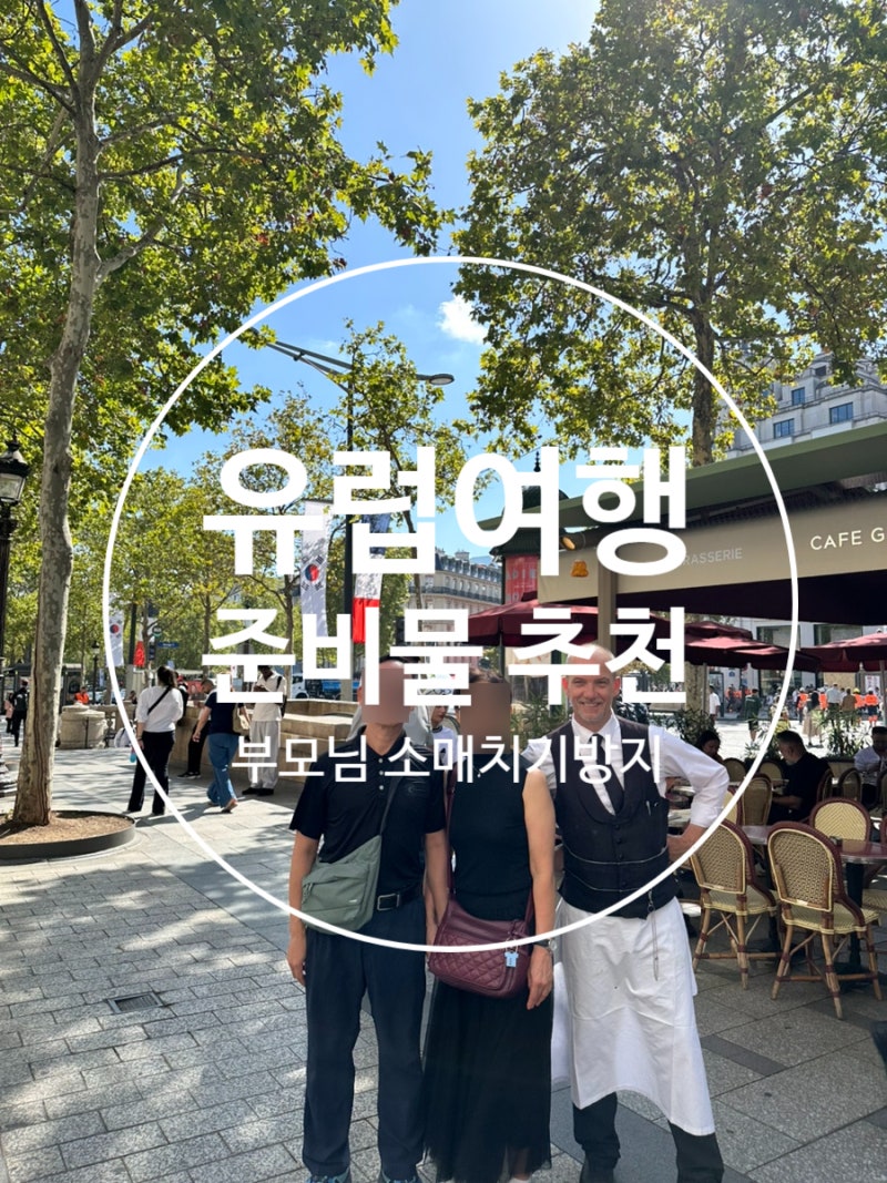 유럽여행 준비물 추천템 5가지 (부모님 가족여행 파리 소매치기 방지 꿀템)