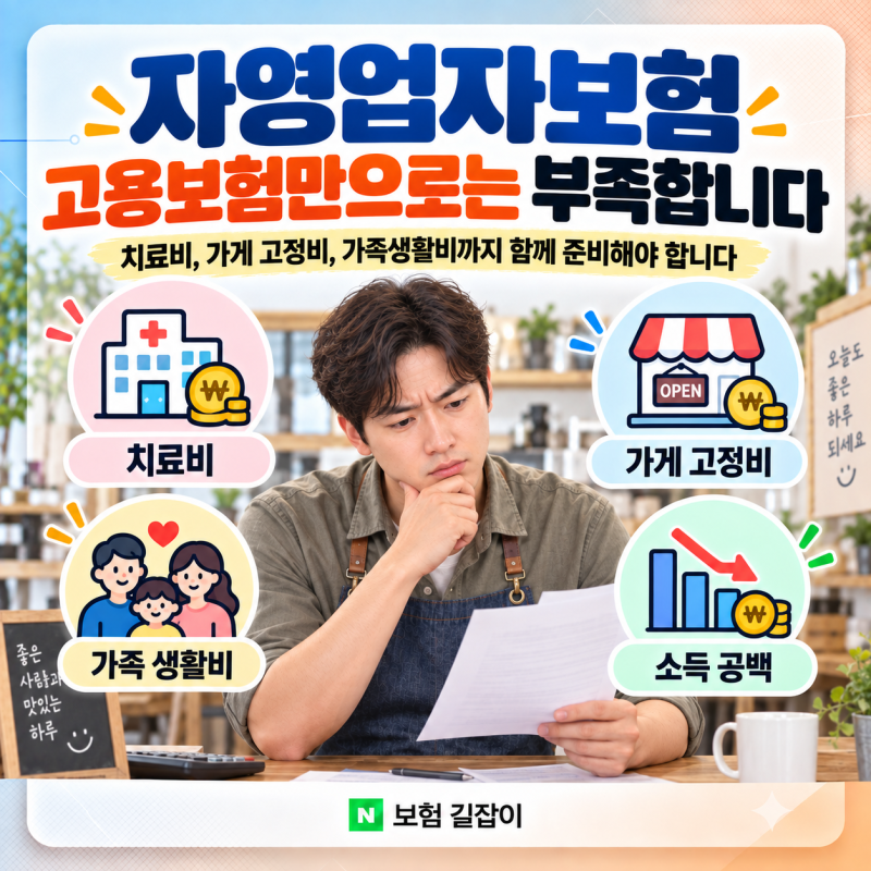 자영업자 보험, 고용보험만으로는 부족합니다｜사장님이 꼭 확인할 3가지 안전망