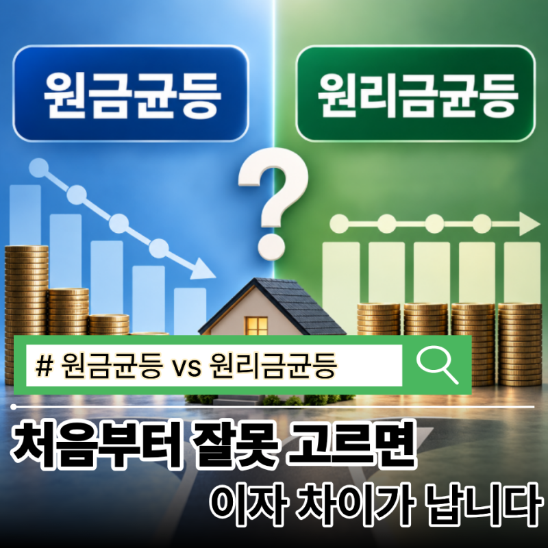 대출 이자 아끼고 싶다면… 원금균등과 원리금균등 "이 차이"부터 보세요