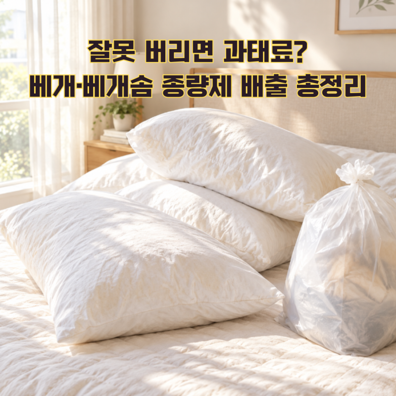 베개 버리는 법 베개솜 종량제봉투 배출 총정리