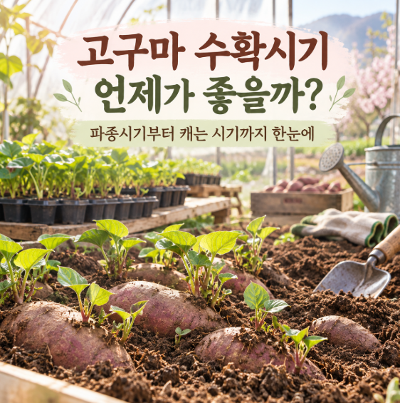 고구마 수확시기 언제가 좋을까? 파종시기부터 캐는 시기까지 한눈에