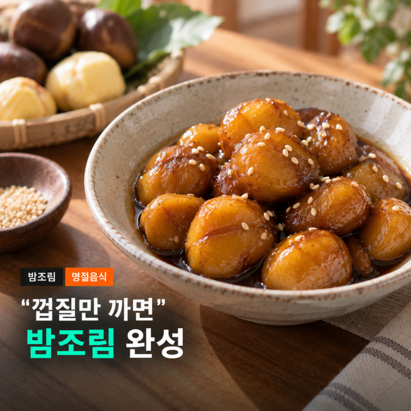 제철 밤은 껍질 까는 게 전부더라구요, 밤조림 만들기 간장 밤조림 레시피