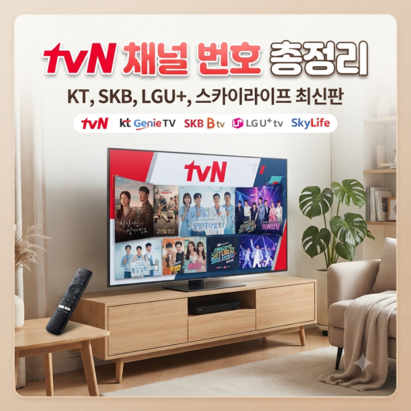 tvN 채널 번호 총정리 (tvn, SHOW, STORY, DRAMA, SPORTS) | KT, SKB, LGU+, 스카이라이프 IPTV 통신사별 최신 ....