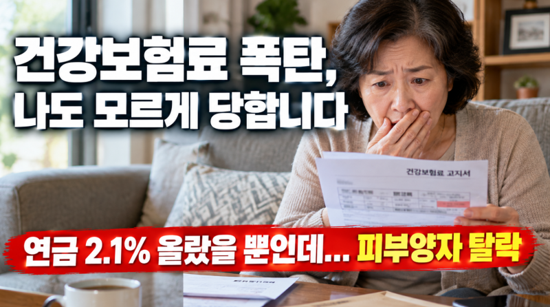 아무것도 안 바꿨는데 건강보험료 폭탄 — 2026년 연금 2.1% 인상의 함정
