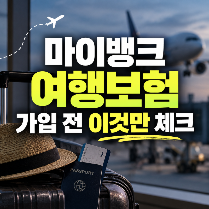 마이뱅크 여행보험 보장내용 총정리｜가입 전 꼭 볼 항목