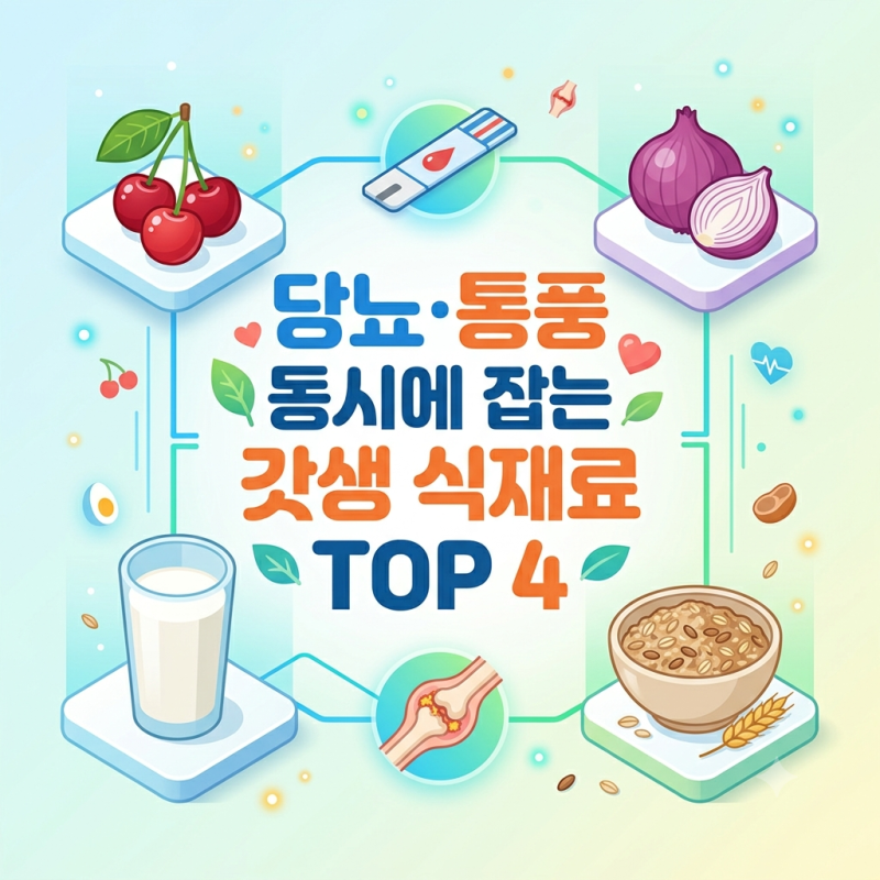 당뇨와 통풍을 동시에 관리하는 대세 식단! 통풍에 좋은 음식 식재료 4가지