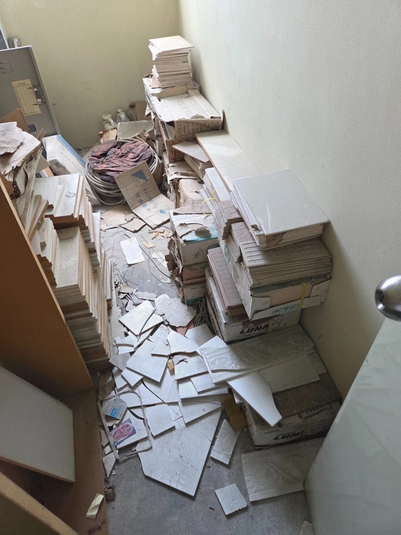 부산 만덕동 상가 창고정리/ 4층부터 14층까지 폐기물 수거 1톤 2대분완료!