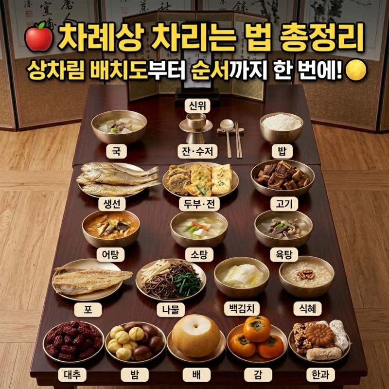 차례상 차리는 법 총정리 | 상차림 배치도부터 순서까지 한 번에!