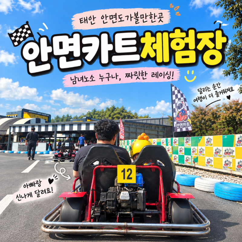 태안 안면도 가볼 만한 곳 안면카트체험장 가족 카트체험