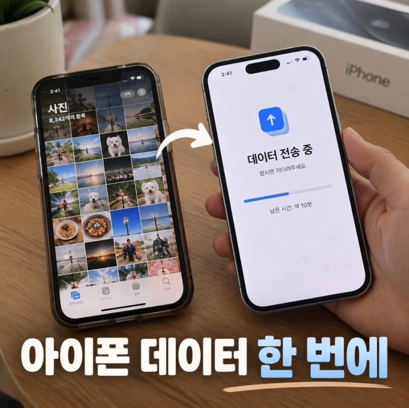 마이그레이션으로 새로 산 아이폰 데이터 안전하게 옮기기 | 사진,연락처,앱까지 한번에