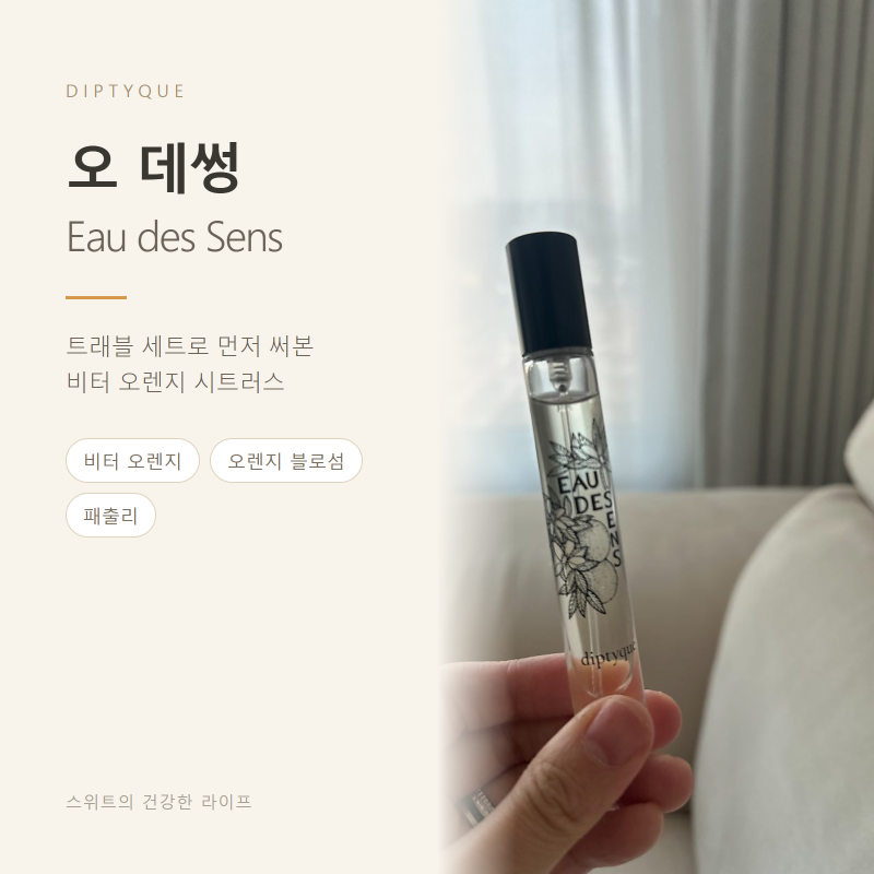 딥디크 오 데썽 향 후기 / 트래블 세트로 써본 비터 오렌지 시트러스 향수 / 오데썽 지속력·....