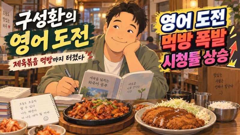 구성환 영어 공부와 제육볶음 먹방, 나혼자산다 최고 시청률까지 잡은 이유