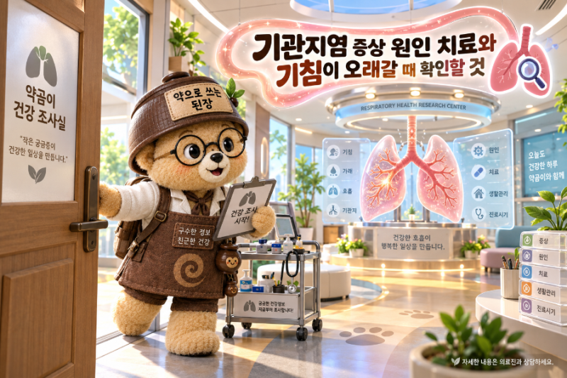 기관지염 증상 원인 치료와 기침이 오래갈 때 확인할 것